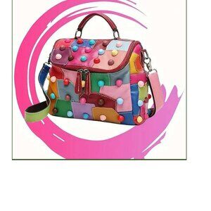 Handmade Multi-Color Gumball Patchwork Quilted Crossbody Bag – A One-of-a-Kind S